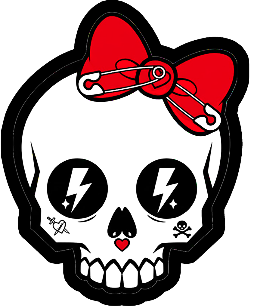 [TP-BLK-SKULL] Toxic Punk Teschio Kawaii — Nero