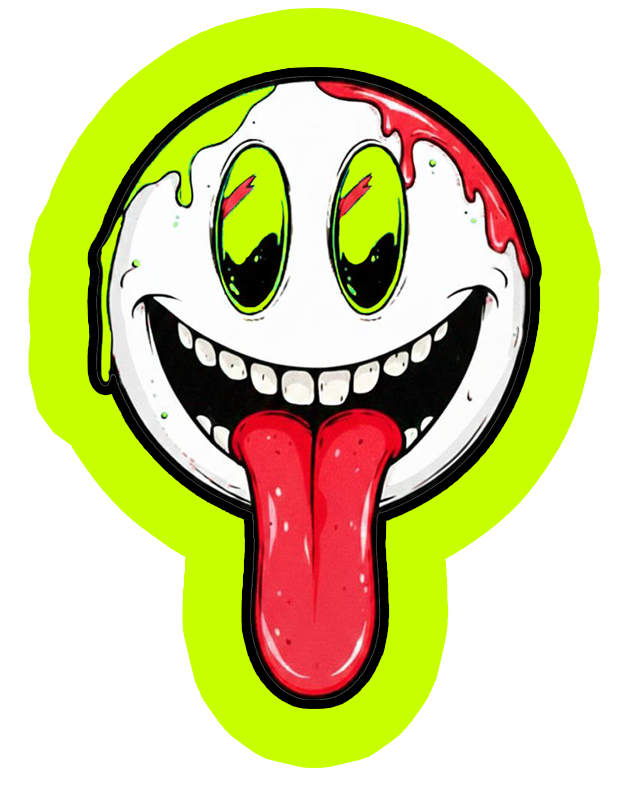 [TP-GRN-SMILEY] Toxic Punk Smiley Psicópata — Verde